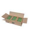 Carton ouvert contenant les boîtes de mousse boule stabilisée verte