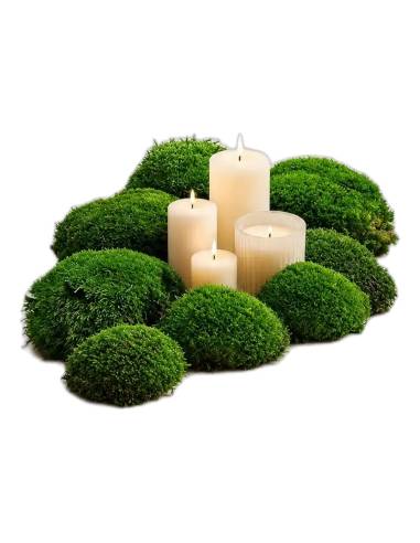 Mousse boule stabilisée ignifugée coloris vert naturel