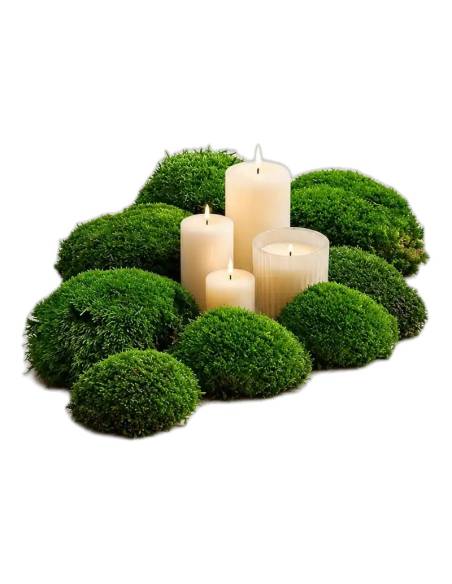 Mousse boule stabilisée ignifugée coloris vert naturel