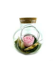 Vase Lucca L rose éternelle Rose