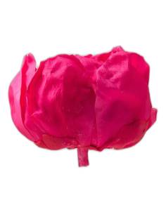 Tête de pivoine stabilisée rose foncé, vue de dessus 2