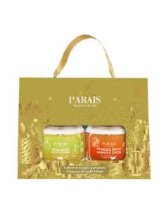 Coffret de Noël 2 bougies 150 ml Poire Givrée et Orange et Épices