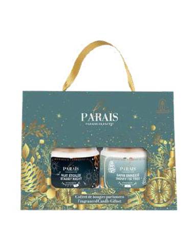 Coffret de Noël 2 bougies 150 ml Nuit Étoilée et Sapin Enneigé