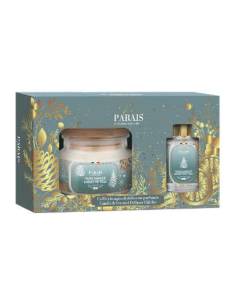Coffret de Noël bougie 300 ml et diffuseur 100 ml Poire Givrée