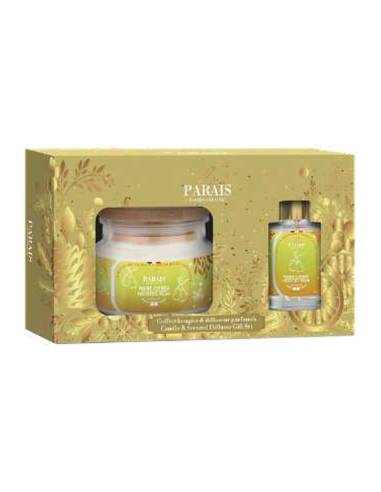 Coffret de Noël bougie 300 ml et diffuseur 100 ml Sapin Enneigé