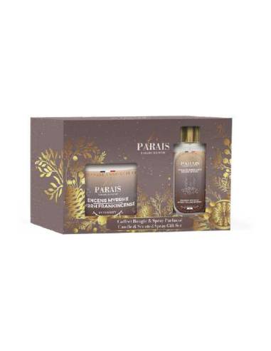 Coffret de Noël bougie 150 ml et spray 50 ml Encens et Myrrhe