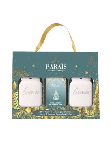 Coffret de Noël spray 50 ml et céramiques à parfumer Sapin Enneigé