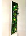 Tableau végétal stabilisé slim XL orchidées Jaune & Blanc, vue 3