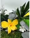 Tableau végétal stabilisé carré M orchid mix Jaune, vue 4