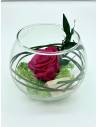 Boule déco rose éternelle Fuchsia lichen, vue 4