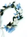 Couronne de fleurs - jasmin blanc et hortensia bleu, vue 5