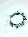 Couronne de fleurs - jasmin blanc et hortensia bleu, vue 3