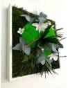 Tableau végétal stabilisé carré M white orchid, vue 2