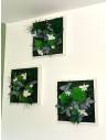 Tableau végétal stabilisé carré M white orchid, vue 5