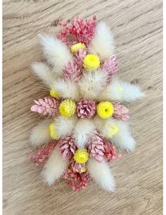 Barrette de fleurs séchées - Girly spring