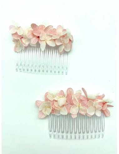 Peigne en fleurs préservées - Baby Blossom Rosée, vue 4