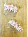 Peigne en fleurs préservées - Baby Blossom Rosée