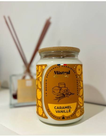 Bougie parfumée au parfum de Grasse - Caramel vanillé, vue 4