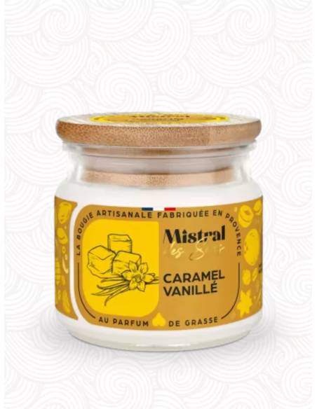 Bougie parfumée au parfum de Grasse - Caramel vanillé, vue 1