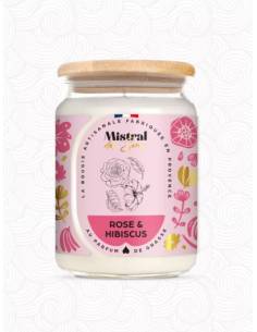 Bougie parfumée au parfum de Grasse - Rose Hibiscus