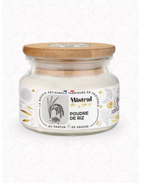 Bougie parfumée au parfum de Grasse - Poudre de Riz, vue 2