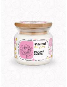 Bougie parfumée au parfum de Grasse - Pivoive Dorée 2