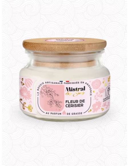 Bougie parfumée au parfum de Grasse - Fleur de Ceriser, vue 2