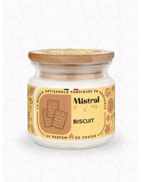 Bougie parfumée au parfum de Grasse - Biscuit, vue 1