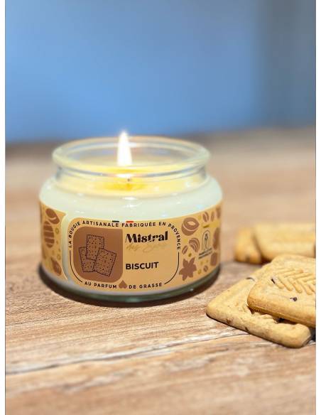 Bougie parfumée au parfum de Grasse - Biscuit, vue 4