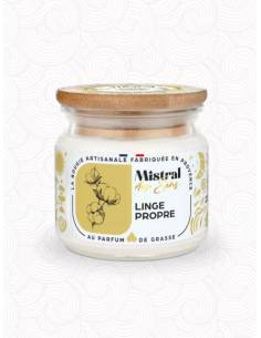 Bougie parfumée au parfum de Grasse - Linge Propre / Fleur de coton 2