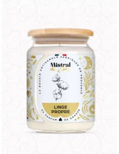 Bougie parfumée au parfum de Grasse - Linge Propre / Fleur de coton