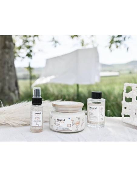Bougie parfumée au parfum de Grasse - Linge Propre / Fleur de coton, vue 4
