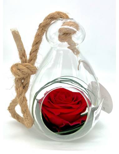 Suspension globe "Rose éternelle Rouge", vue 3