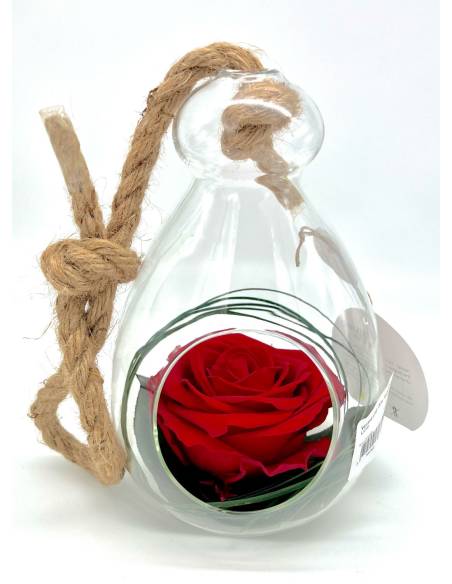 Suspension globe "Rose éternelle Rouge", vue 3