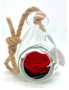 Suspension globe "Rose éternelle Rouge", vue 3