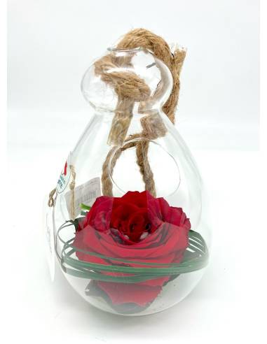 Suspension globe "Rose éternelle Rouge", vue 6