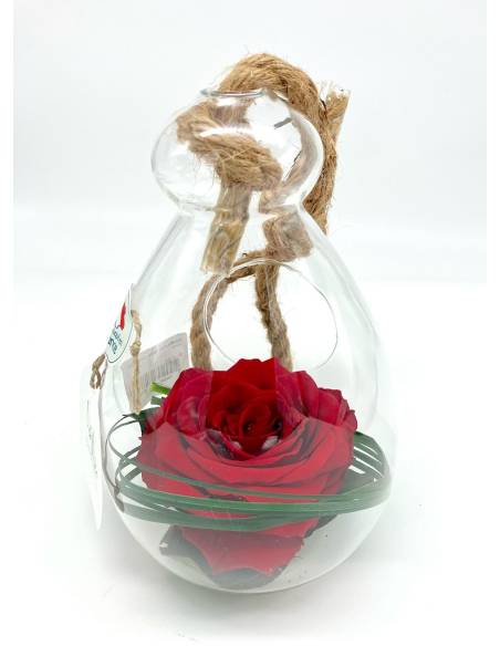 Suspension globe "Rose éternelle Rouge", vue 6