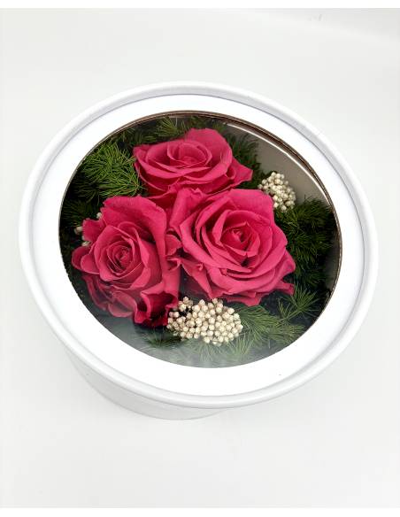 Boîte Cadeau Roses éternelles Rose