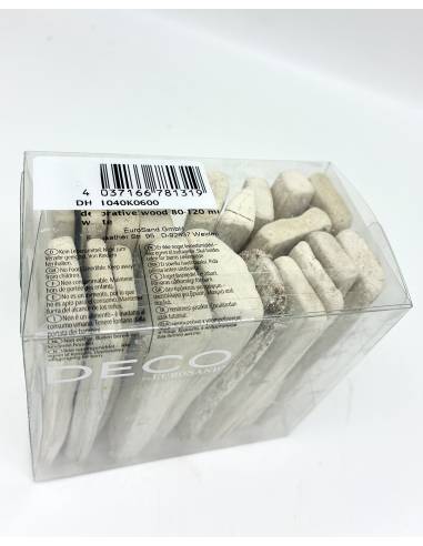 Boite de morceaux de bois blanchi, vue 2