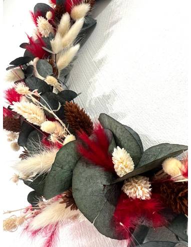 Cercle Floral Bois de Rubis - décoration murale fleurs séchées, vue 6